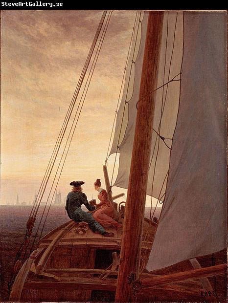 Caspar David Friedrich On a Sailing Ship